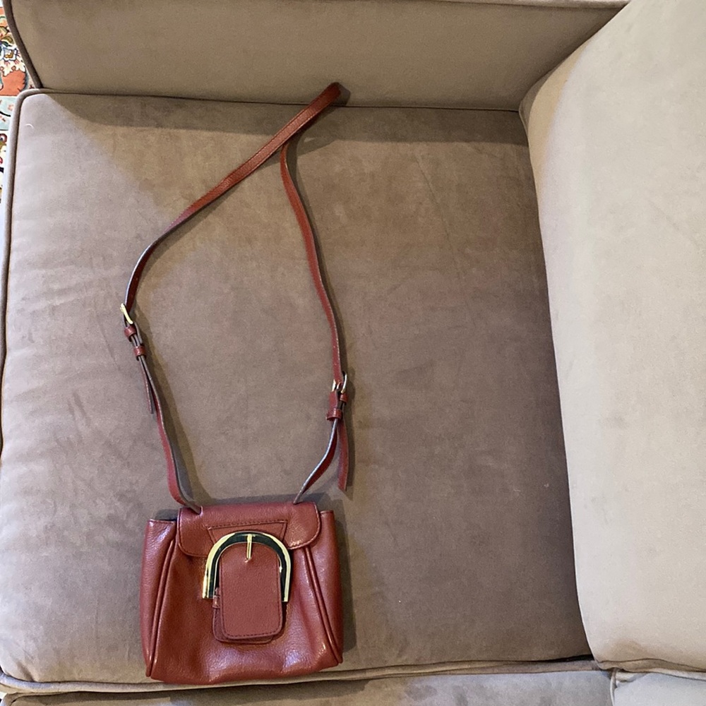 Zara brown leather crossbody bag